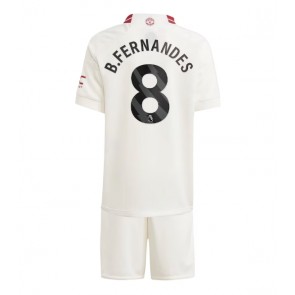 Manchester United Bruno Fernandes #8 Koszulka Trzecich Dziecięca 2023-24 Krótki Rękaw (+ Krótkie spodenki)